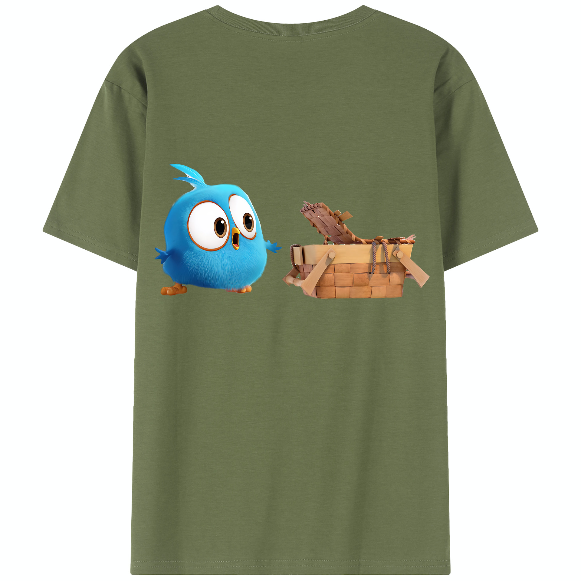 （画像用） Angry Birds アングリーバード 綿100％半袖Tシャツ（背面プリント）
